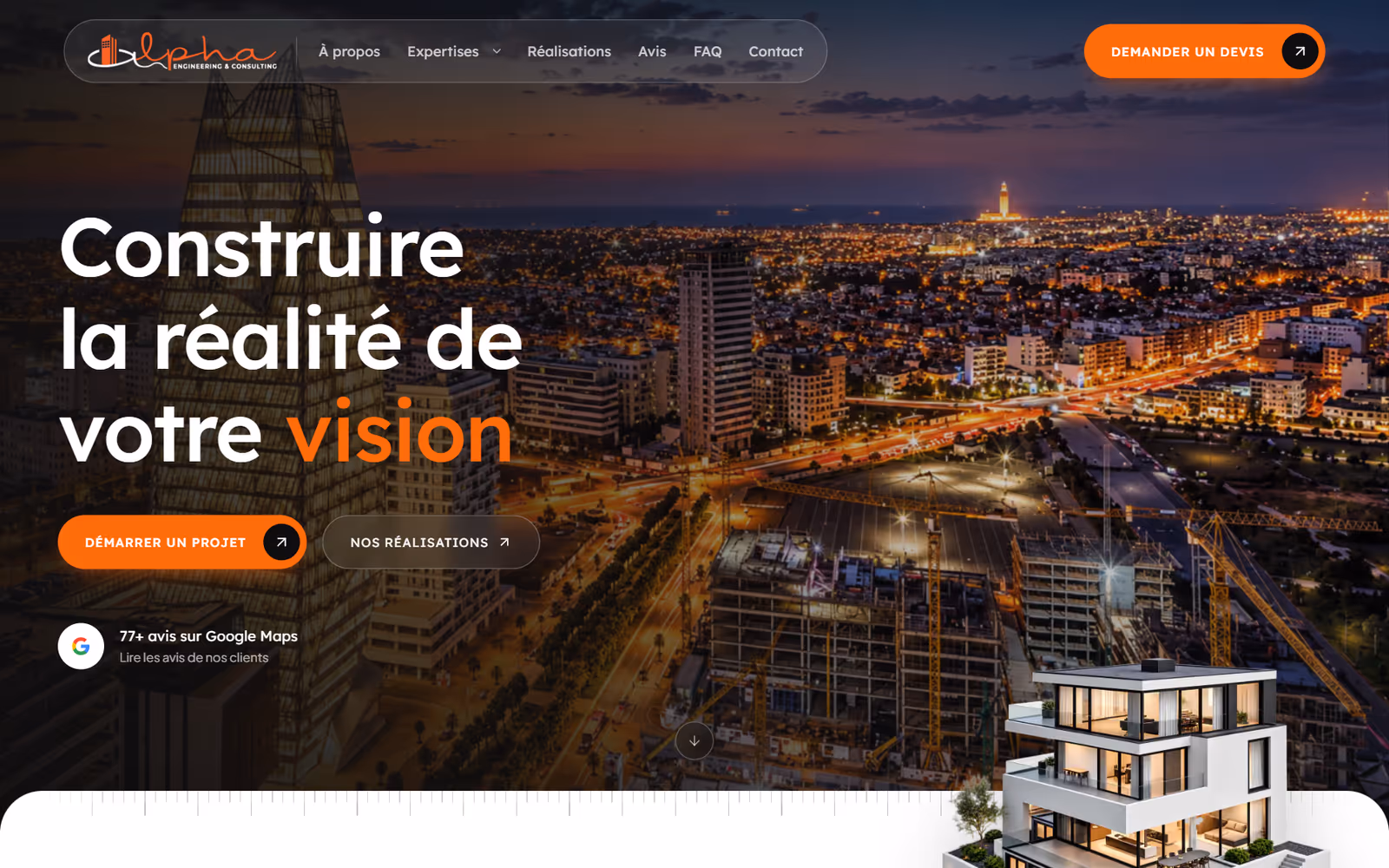 ALPHA Engineering & Consulting homepage on desktop