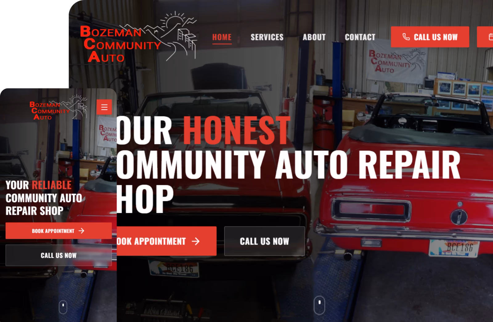 Bozeman Community Auto Repair website