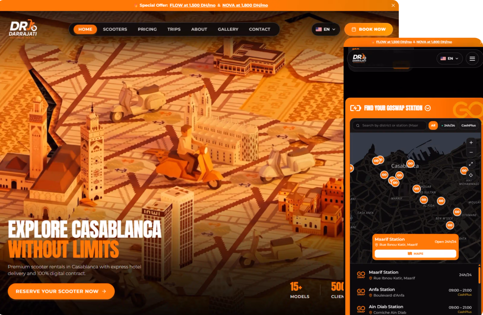 Darrajati Scooter Rental website