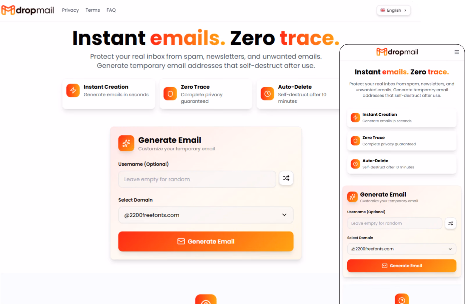 Dropmail website
