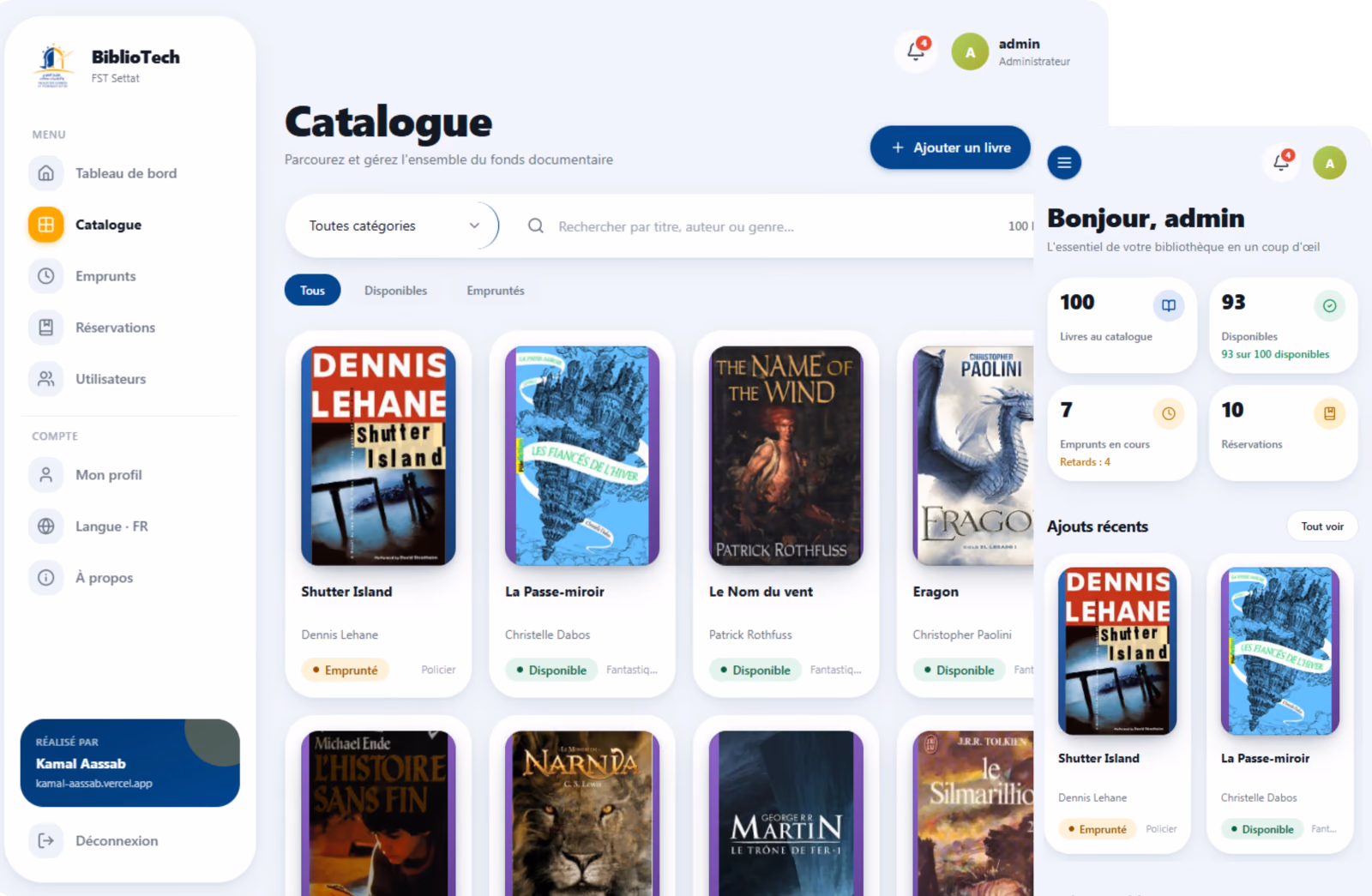 FST Settat Library System website