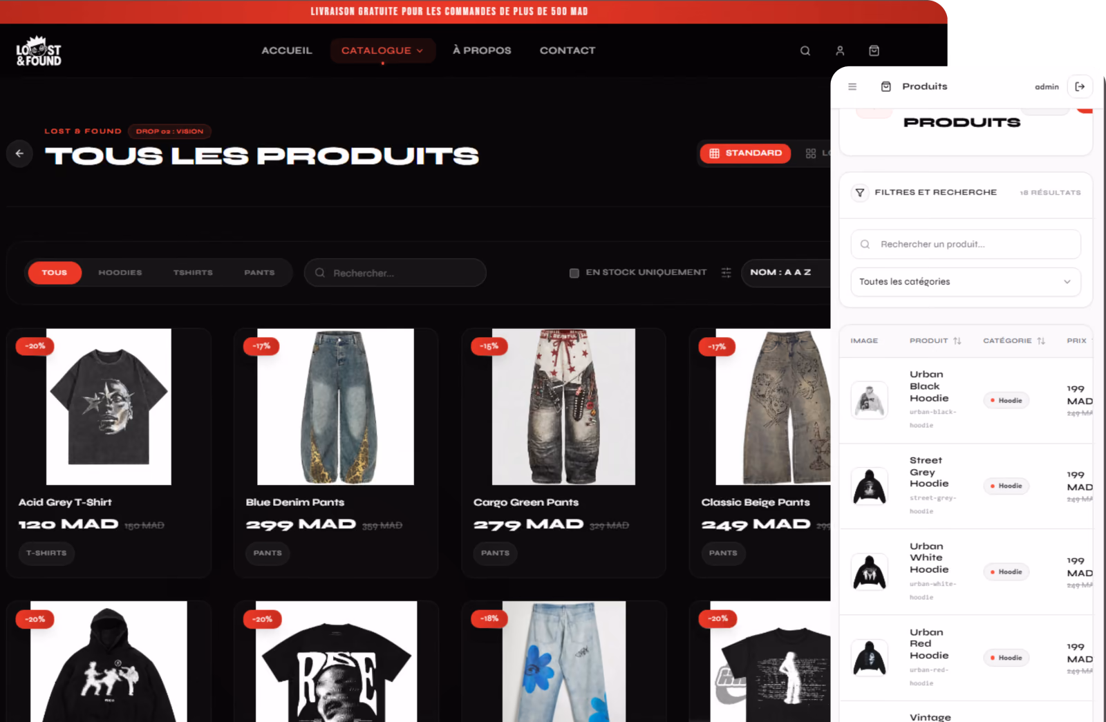 Lost & Found Store website