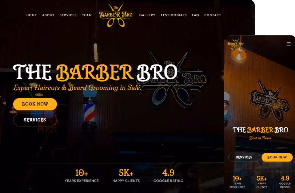 The Barber Bro website