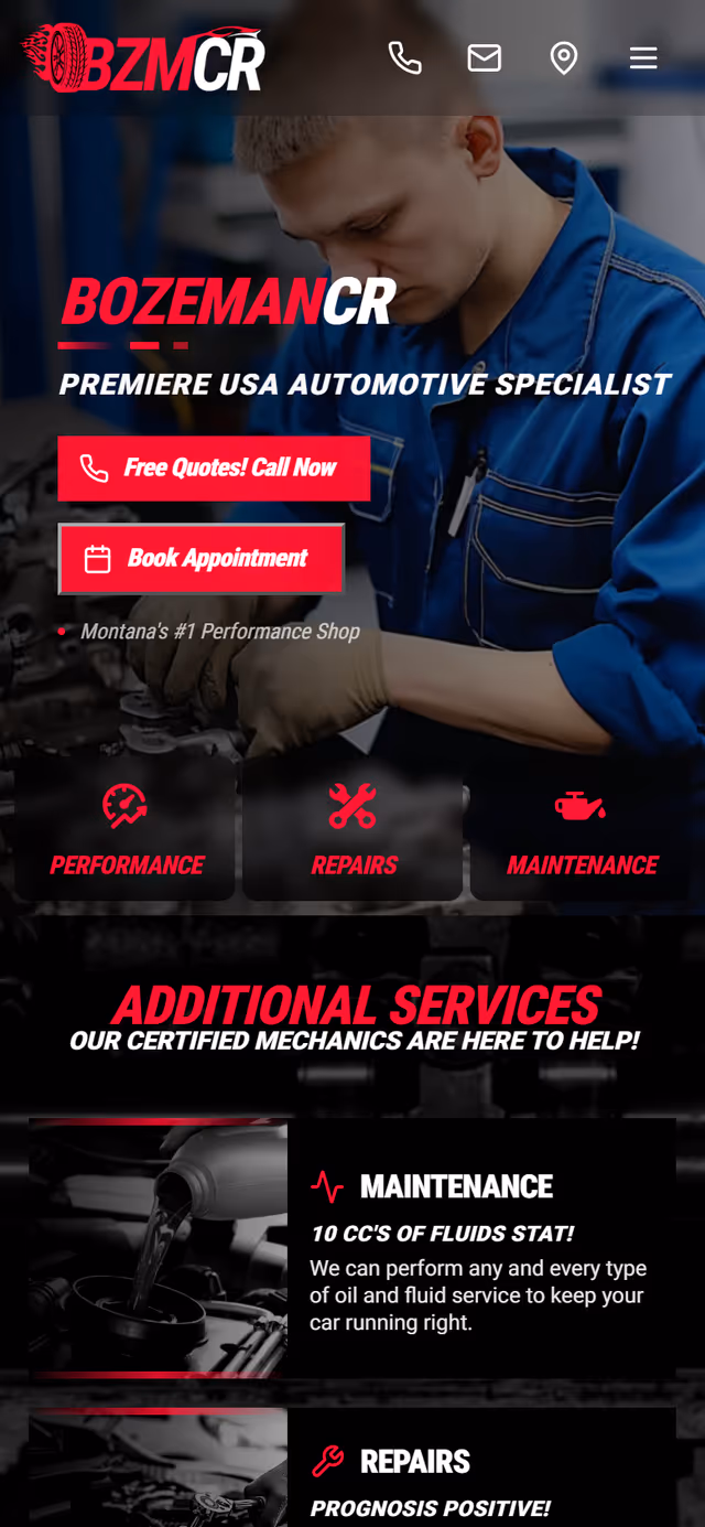BozemanCR Automotive on mobile