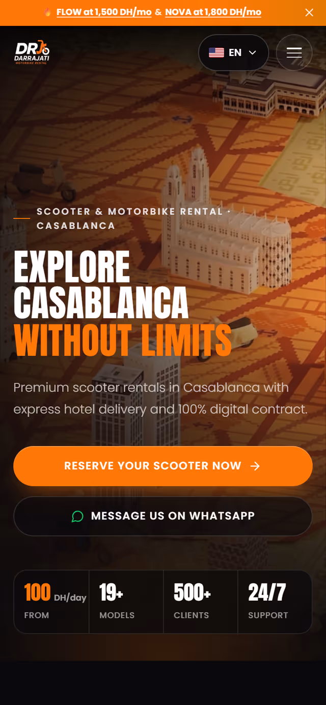 Darrajati Scooter Rental on mobile