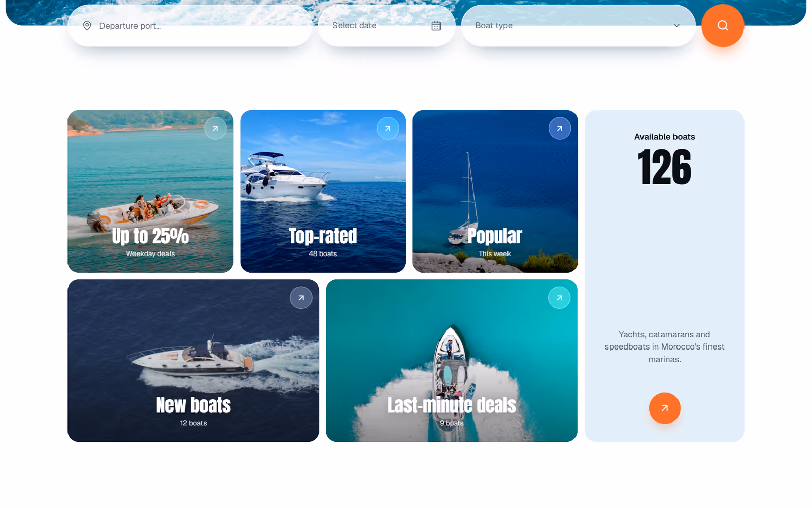 Sailory page section on desktop