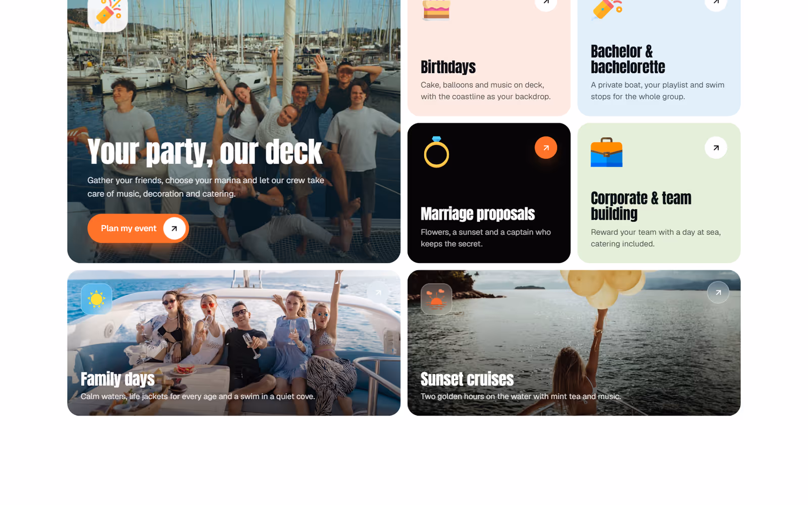 Sailory further down the page on desktop