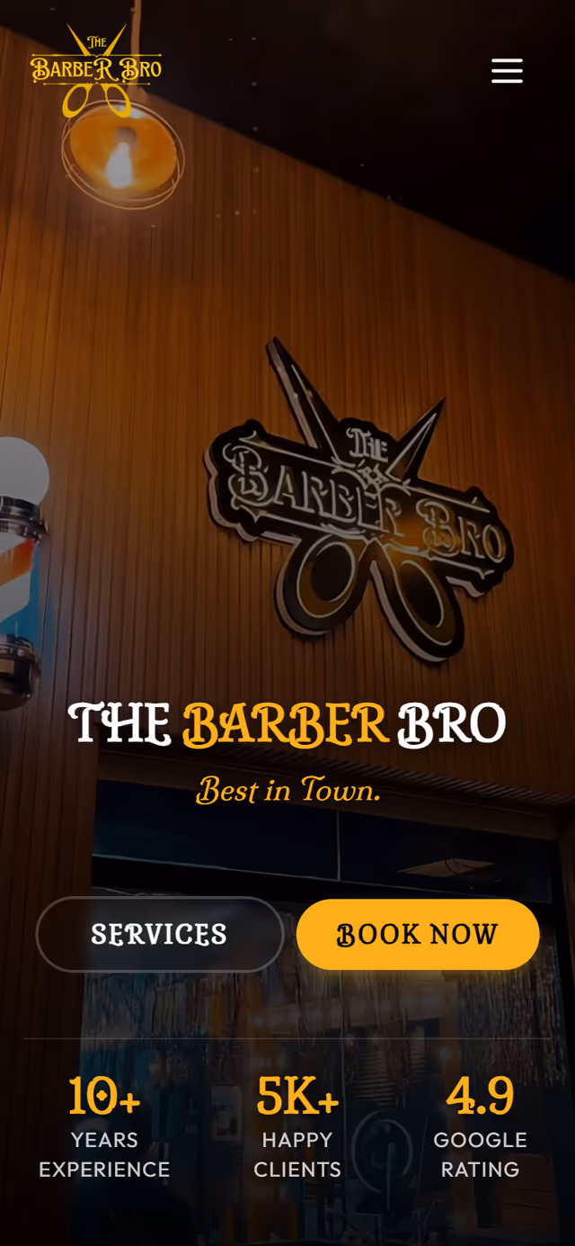 The Barber Bro on mobile